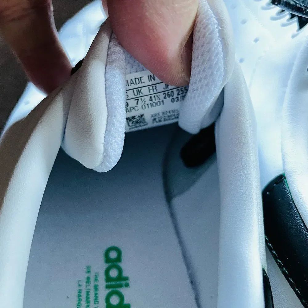New White Black Stan Smith Adidas court sneakers Womens 9 US 41 1/3 EUR - Picture 13 of 14
